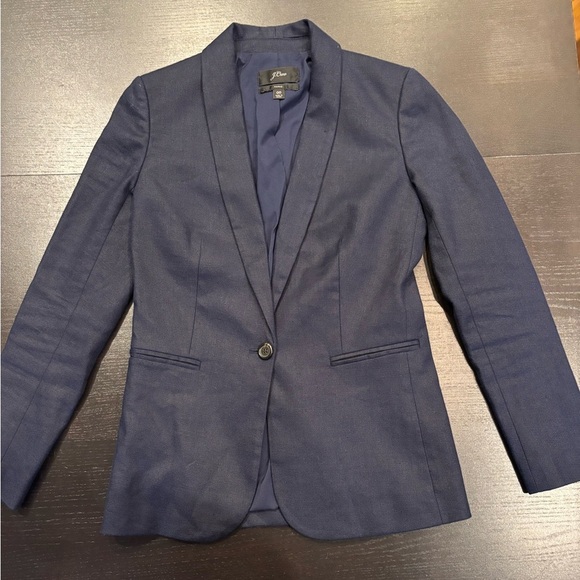 J.CREW Petite Parke blazer in bi-stretch linen cotton blend SIZE 00 - Picture 5 of 12